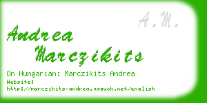 andrea marczikits business card